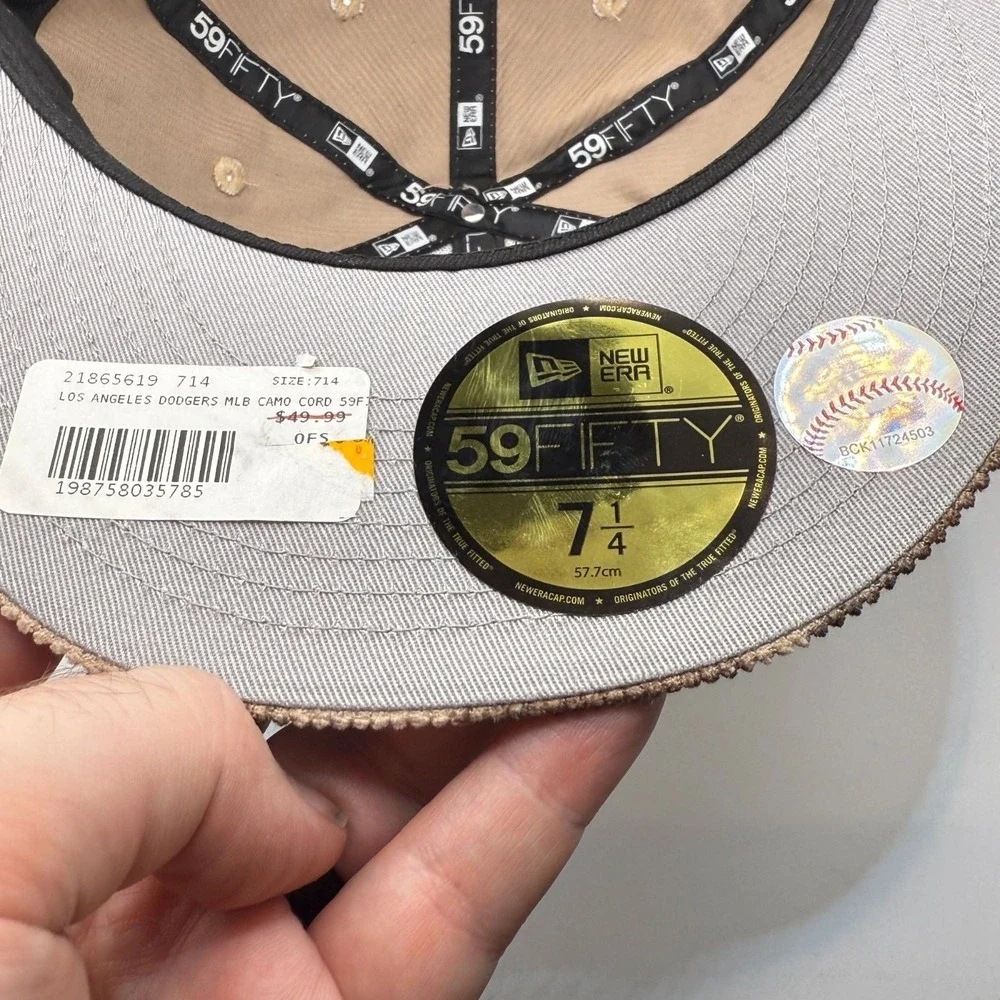 New Era 59Fifty Los Angeles Dodgers Camo Corduroy 2022 ASG Fitted Hat 7‎ 1/4